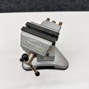 Vintage General Vacu-Vise Swivel Bench Vise Portable Vacuum Base Walden NY USA